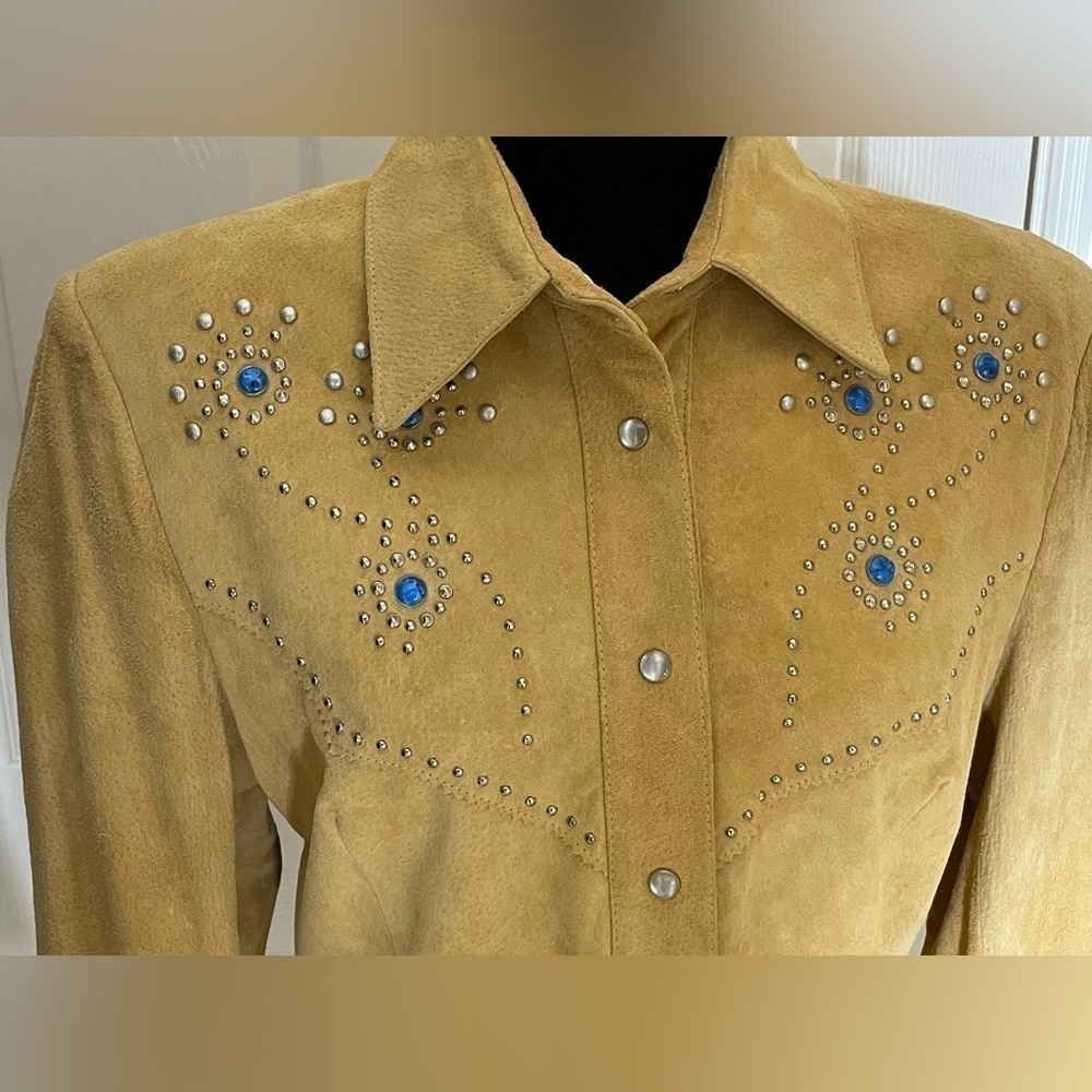3BWest Women's Suede Leather Jacket Size XL - Picture 10 of 16